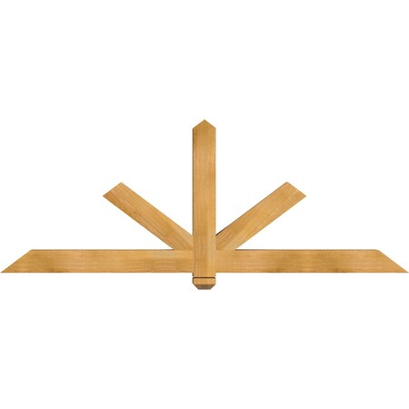 Ekena Millwork Kennewick Rough Sawn Timber Gable Bracket, Western Red Cedar, 72"W x 27"H x 4"D x 4"F, 9/12 Pitch GBW072X27X0404KEN00RWR